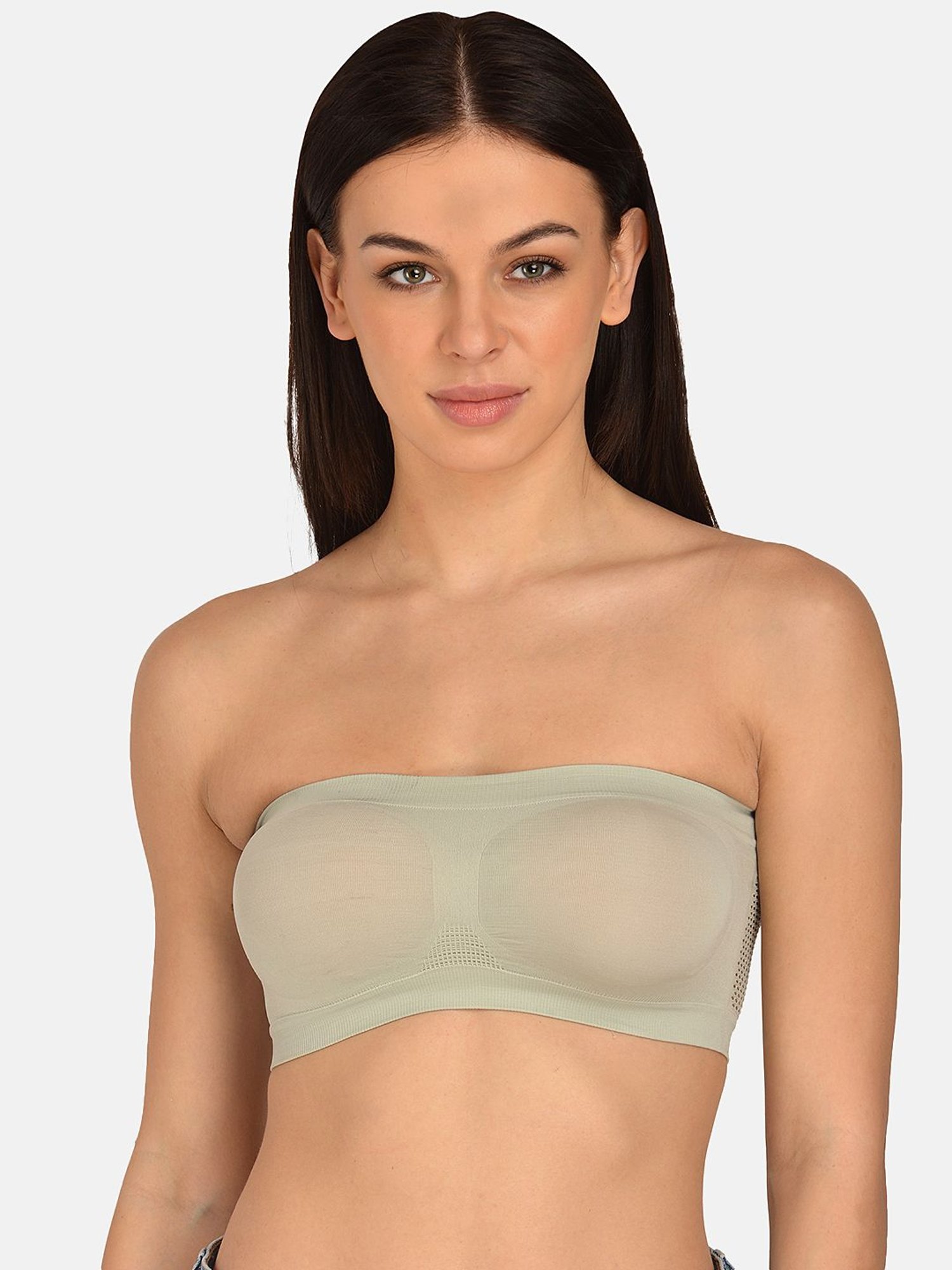 Mod & Shy Grey Non Wired Non Padded Tube Bra
