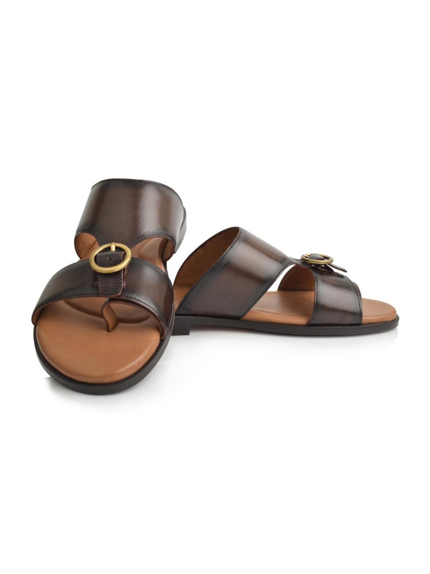 Language Shoes Men's Viper Brown Toe Ring Sandals