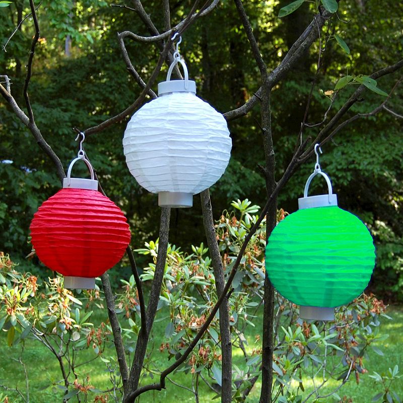 3ct Red Battery Operated Paper Lantern