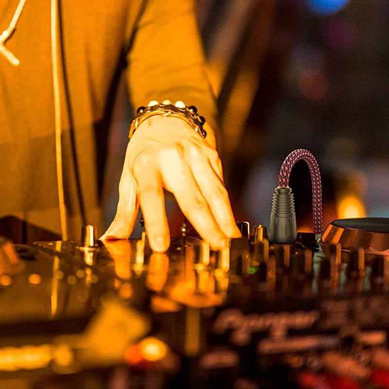 XLR Cable 25ft  Heavy Duty Hybrid Braided XLR Patch Cable 3Pin XLR Male to Female MultiColored Microphone Cable Balanced MicSnake Cord 3Pack TOP Series