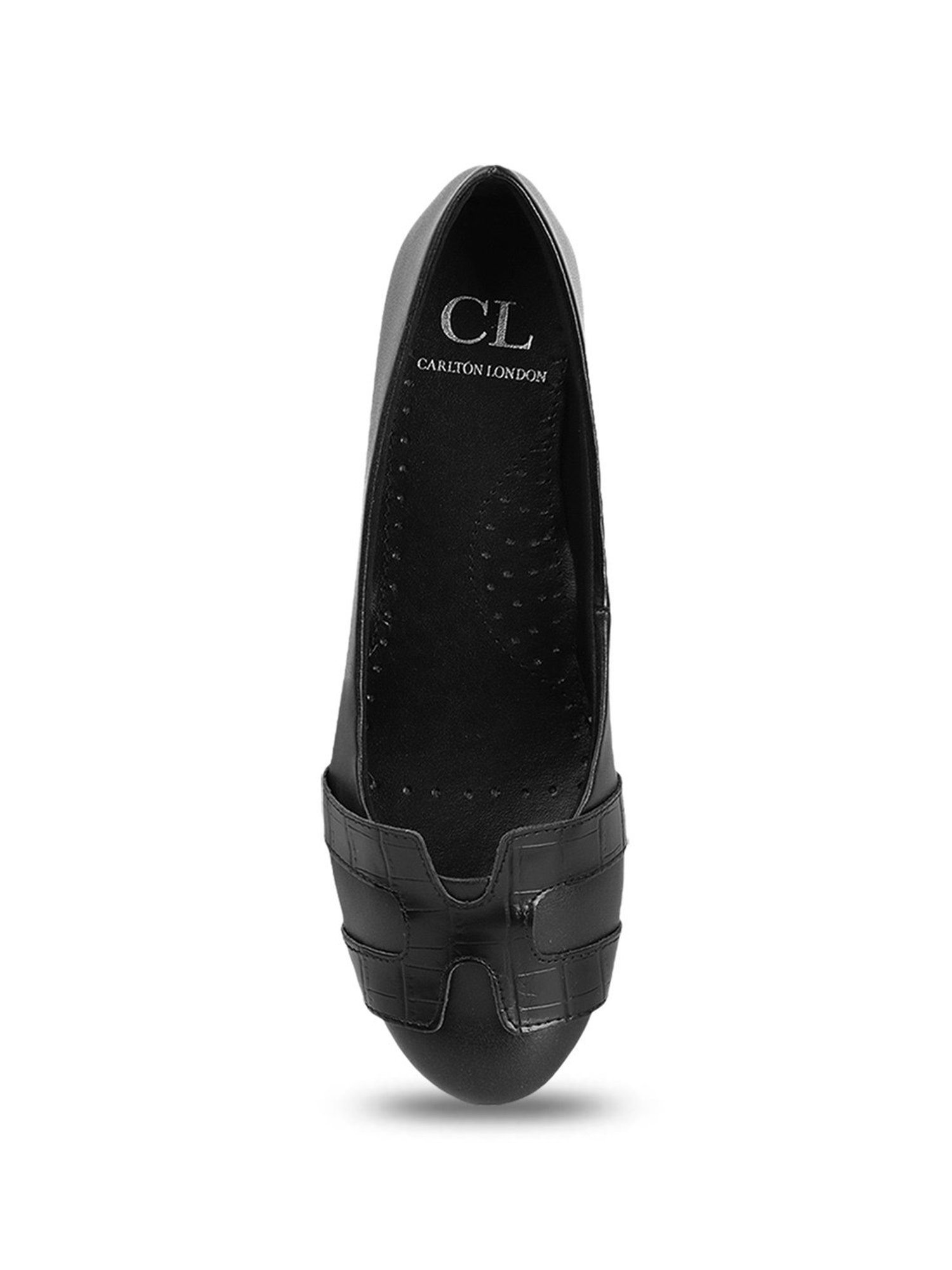 Carlton London Women's Black Flat Ballets