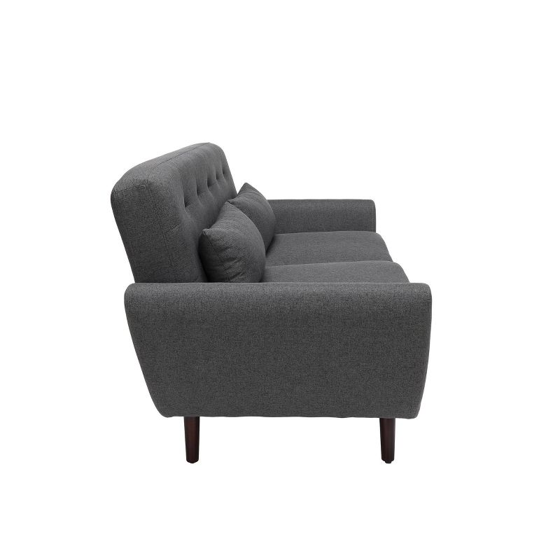 Druld Tufted Loveseat Tufted Leather Brown - Inspire Q