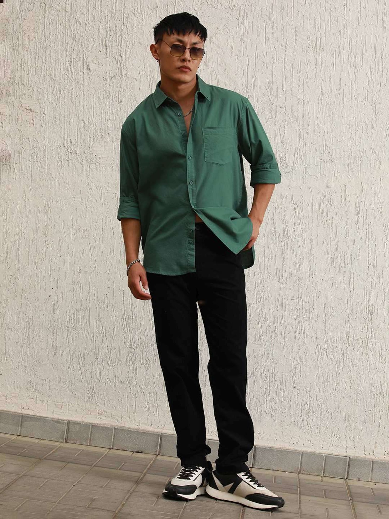 Hubberholme Green Boxy Fit Shirt