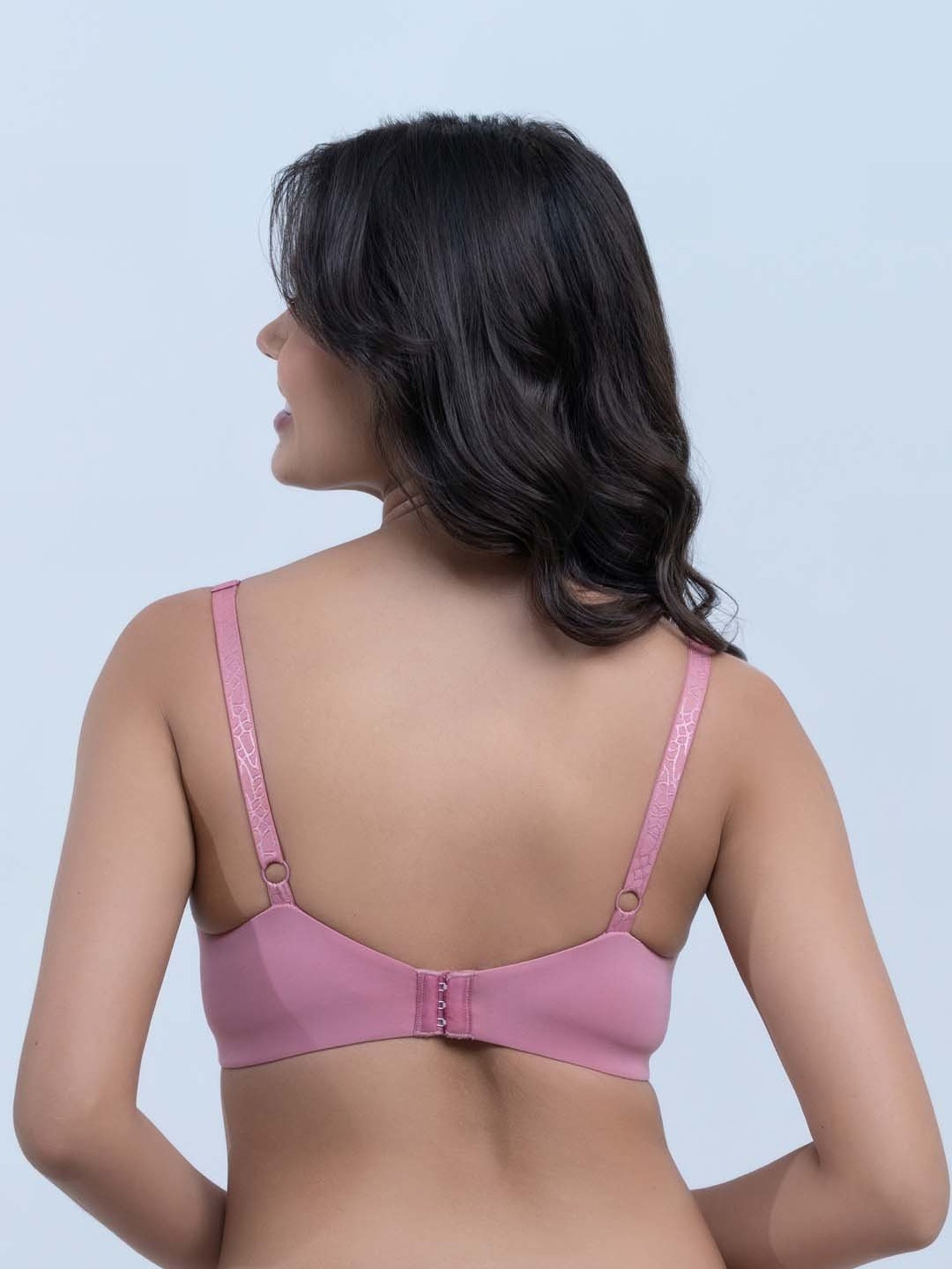 Soie Pink Lace Work Everyday Bra