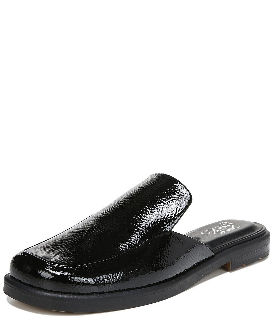 Franco Sarto Boccaslide Crinkle Patent Mules