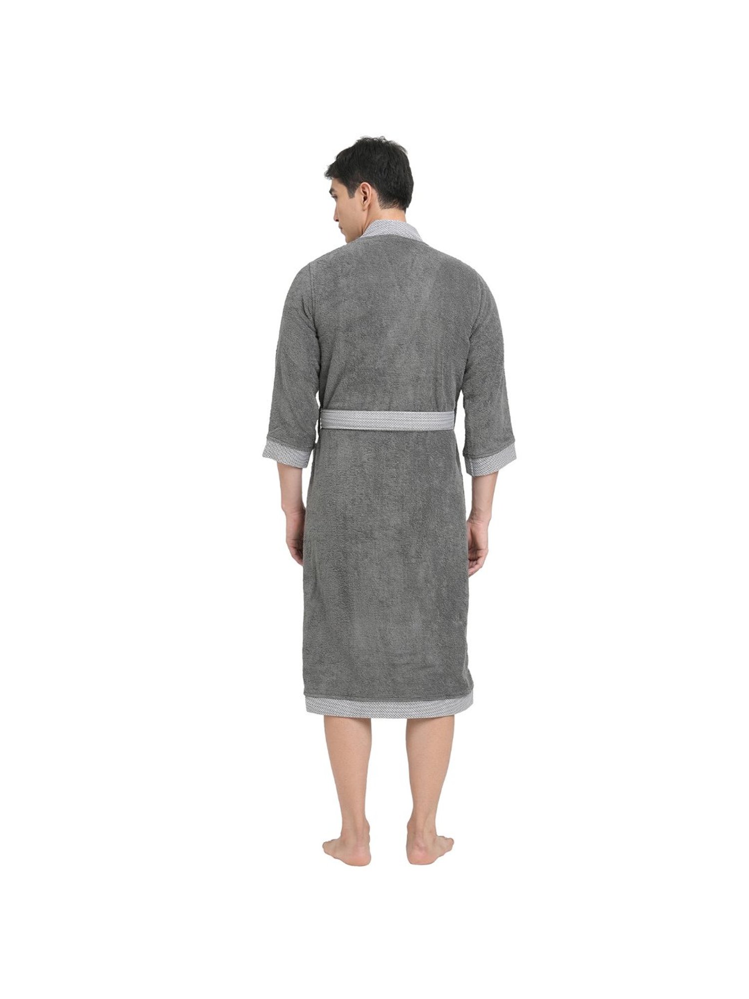 Spaces Hygro Grey 400 GSM Cotton Medium Bathrobe