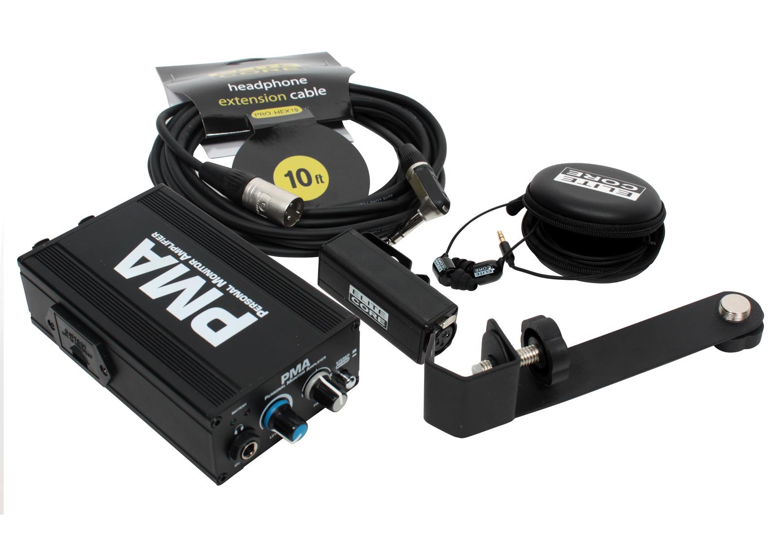 Elite Core PMA Personal Monitor Amplifier Deluxe Station Pack w/ EU-5X Earphones