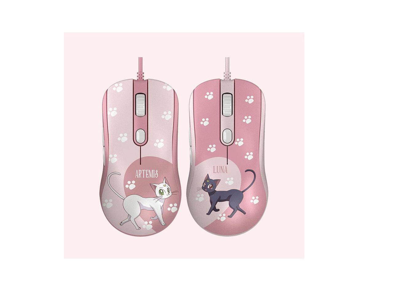 AG325 2500DPI 6 Programmable Buttons USB Wired Gaming Mouse Pixart PMW3325-Pink-Crystal-Artemis