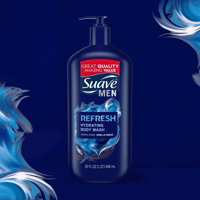 Suave Men Refresh Hydrating Body Wash Soap for All Skin Types - 32  fl oz