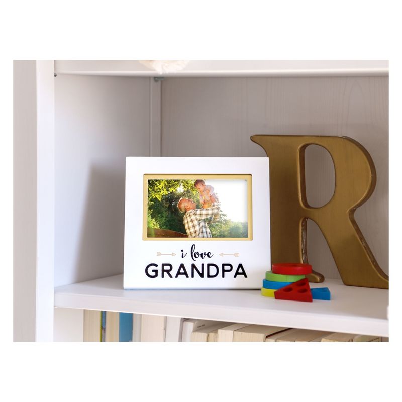 Pearhead Keepsake Picture Frame 4" x 6" - "I love Grandpa" White