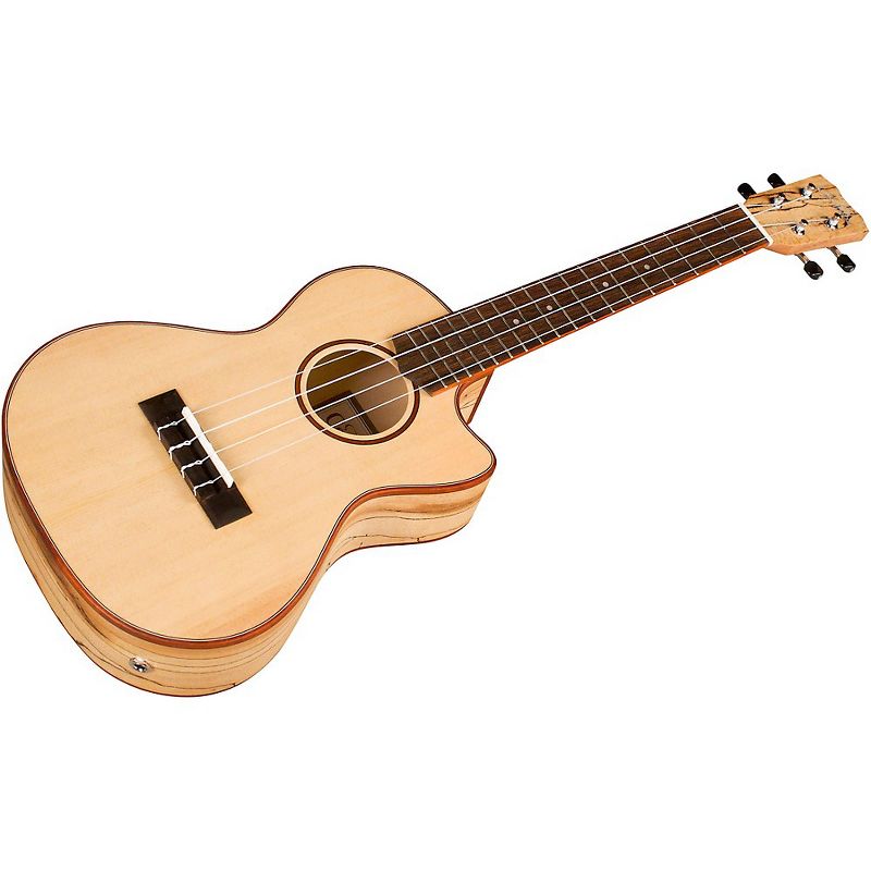 Cordoba 24T-CE Spruce Spalted Maple Cutaway Tenor Acoustic-Electric Ukulele Natural