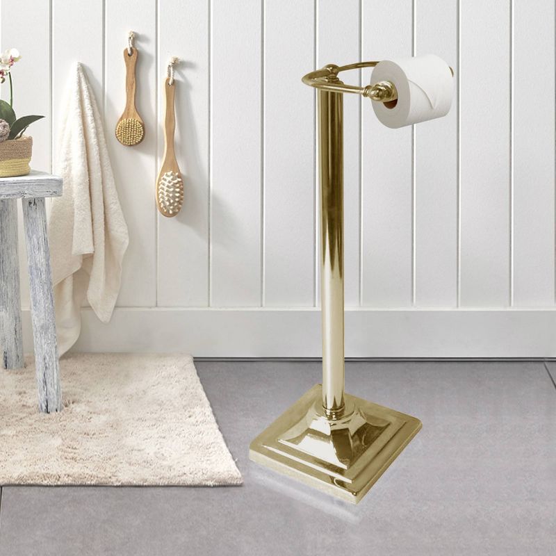 Freestanding Toilet Tissue Holder Brushed Nickel - Nu Steel