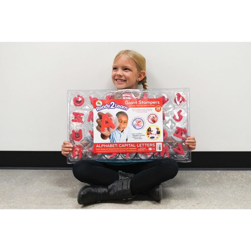 Center Enterprises Plastic Jumbo-Grip Stamp Set, Uppercase Alphabet