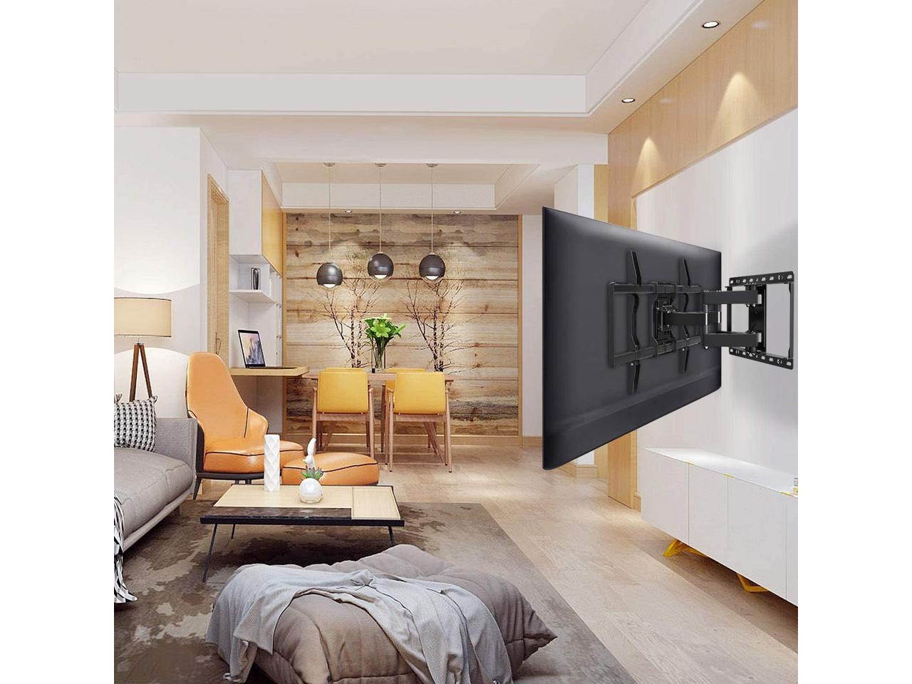 Mounting Dream TV Mount Bracket for 42-70 Inch Flat Screen TVs, Full Motion TV Wall Mounts with Swivel Articulating Dual Arms , Heavy Duty Design - Max VESA 600x400mm , 100 LBS Loading , MD2296