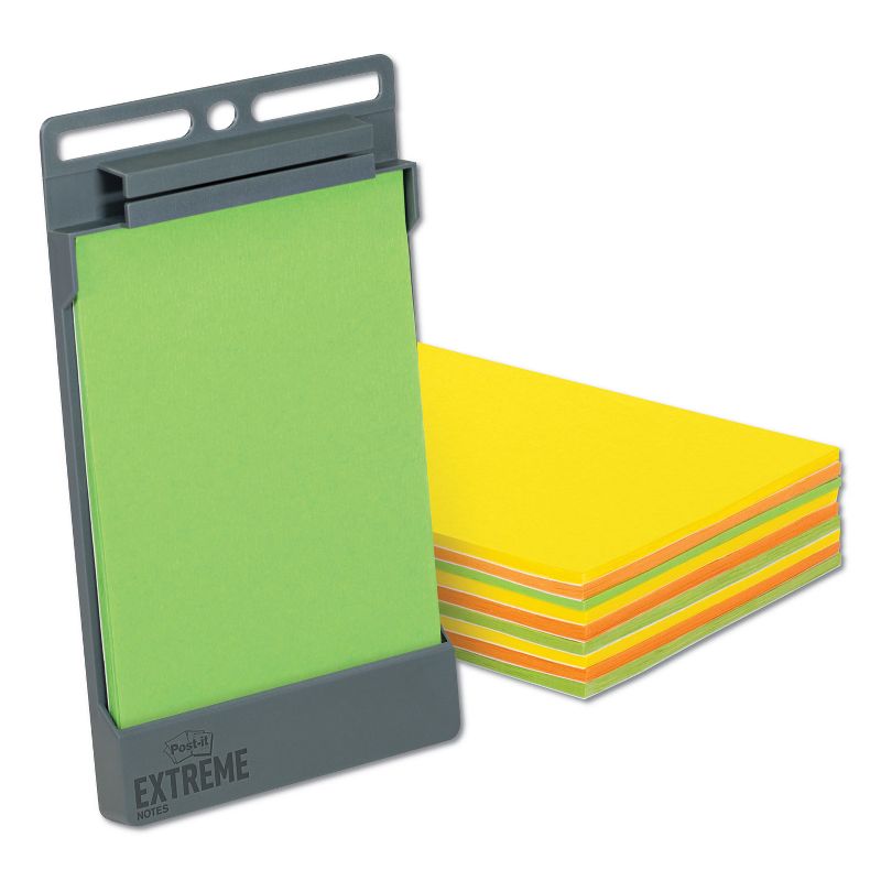 Post-it Extreme Notes XL Notes w/Holder Green-Orange-Yellow 4.5 x 6.75 XT4569PHOLD