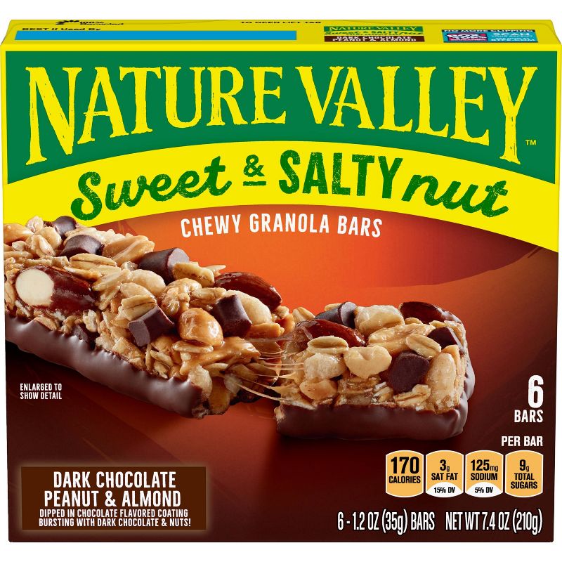 Nature Valley Sweet & Salty Dark Chocolate-Peanut & Almond Granola Bars - 6ct