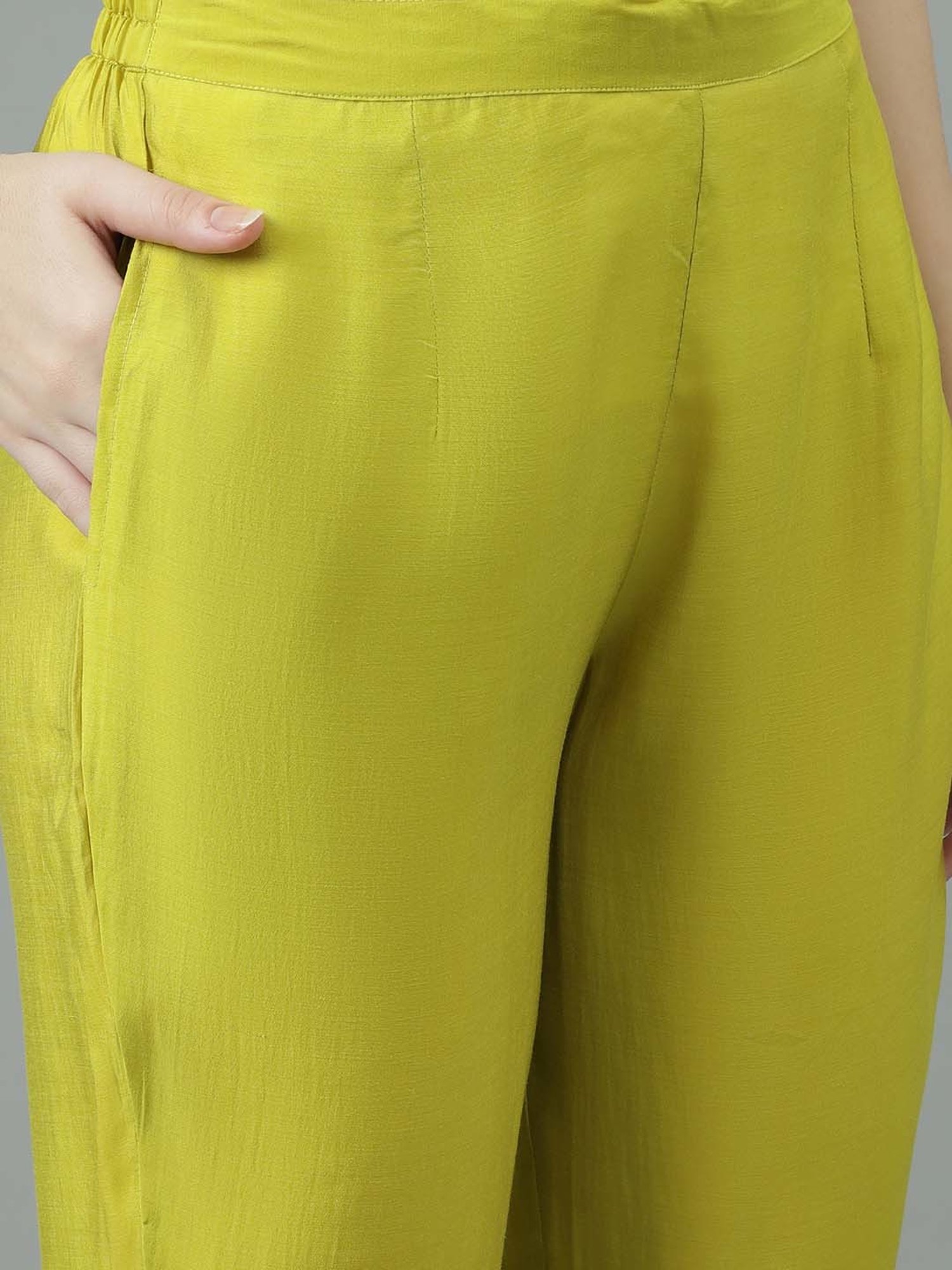 Sringam Green Embroidered Shirt Pant Set