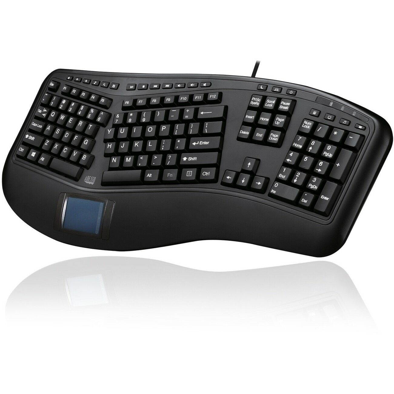Adesso Tru-Form 450 - Ergonomic Touchpad Keyboard (akb-450ub) (akb450ub)