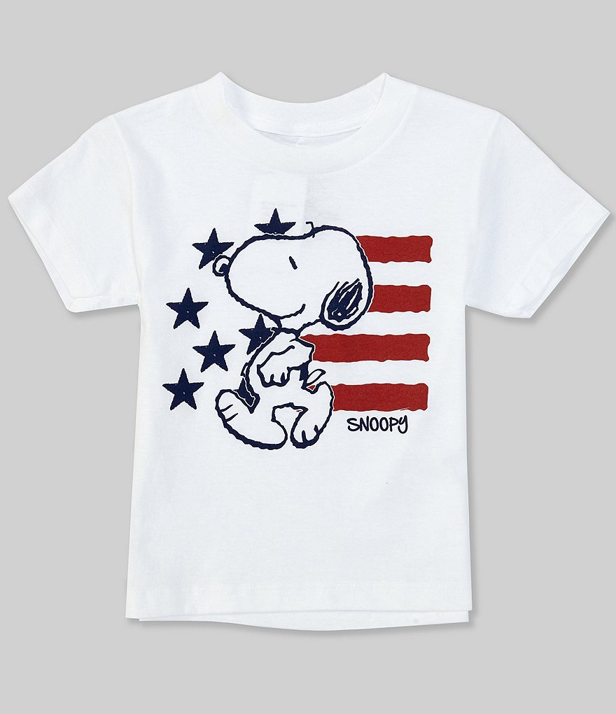 Peanuts Little Boys 2T-7 Short-Sleeve Americana Snoopy Tee