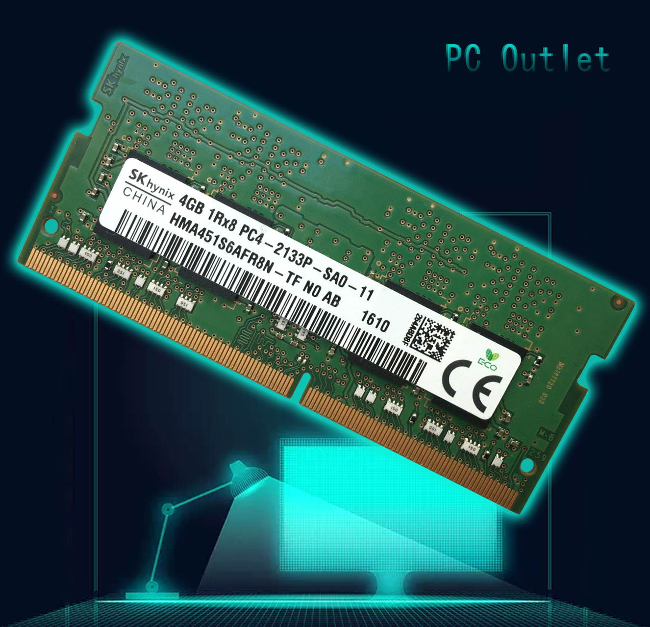 Hynix 4GB Ddr4 2133 MHz (PC4-2133P) 260 Pin SODIMM Laptop Memory Module HMA451S6AFR8N-TF