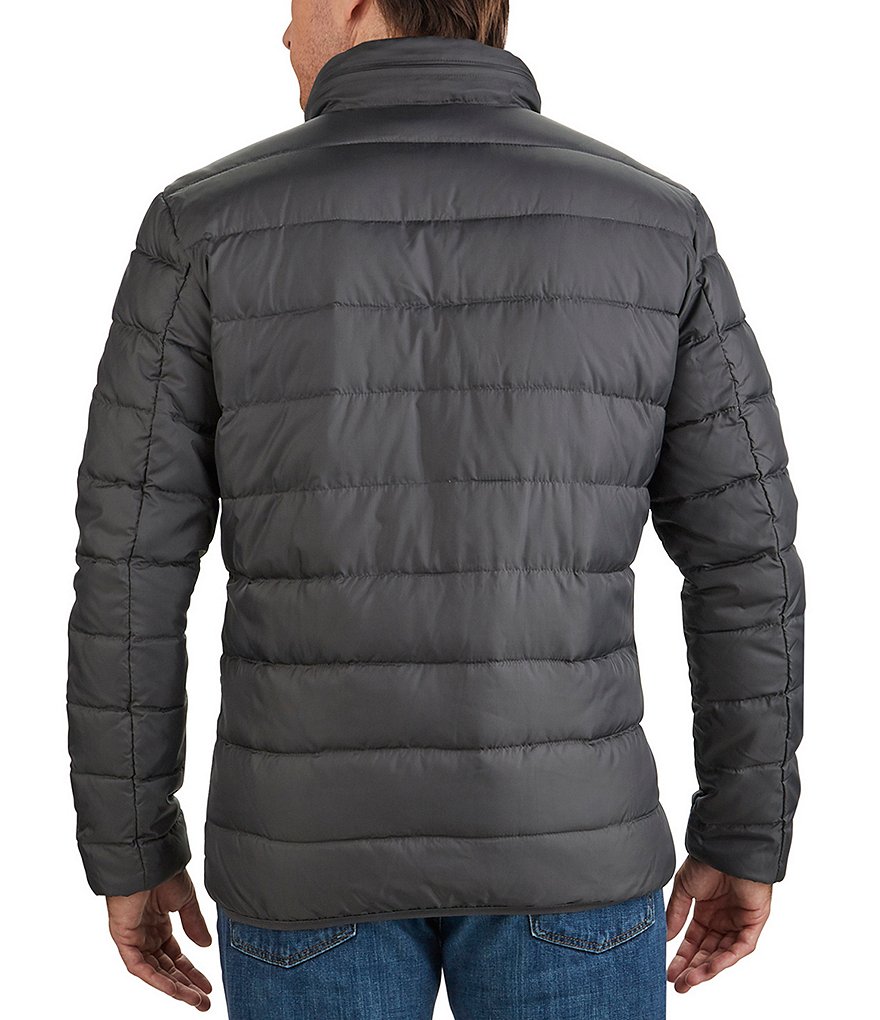 Cole Haan Hooded Down Zip Front Puffer Jacket