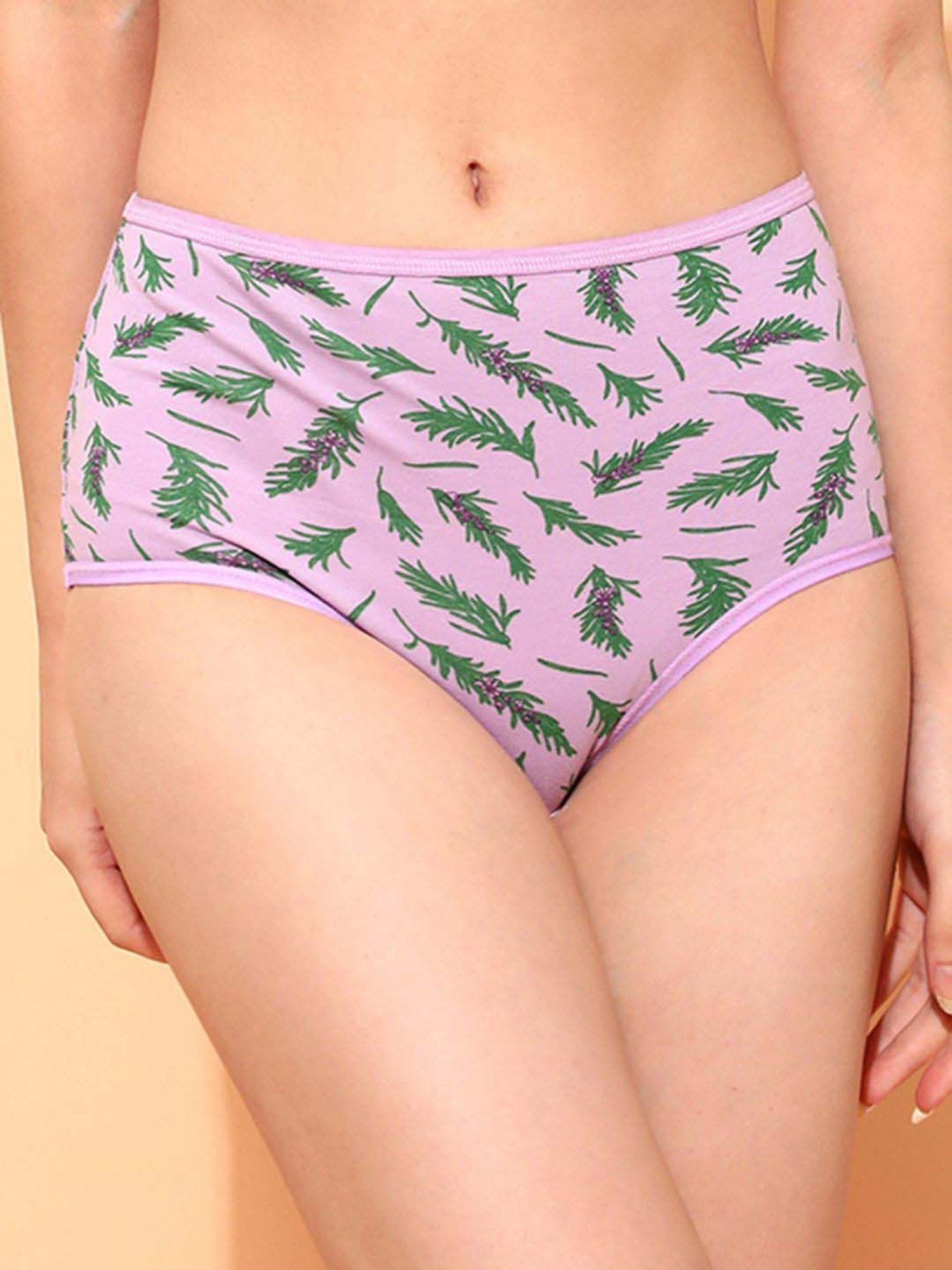 Clovia Purple Floral Print Panty