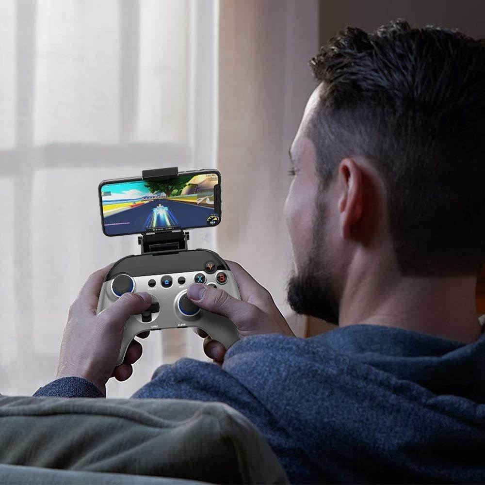 Wireless Game Controller, GEEKLIN Bluetooth Mobile Game Controller, Gamepad Controller for PUBG/Call of Duty/More Shooting Fighting Racing Game, Turbo for Android Phone - Direct Play