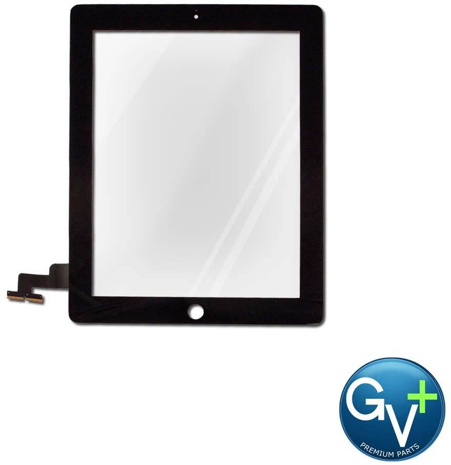 Group Vertical Replacement Touch Screen Digitizer Glass Lens Compatible with Apple iPad 2 (Black) (A1395, A1397, A1396)