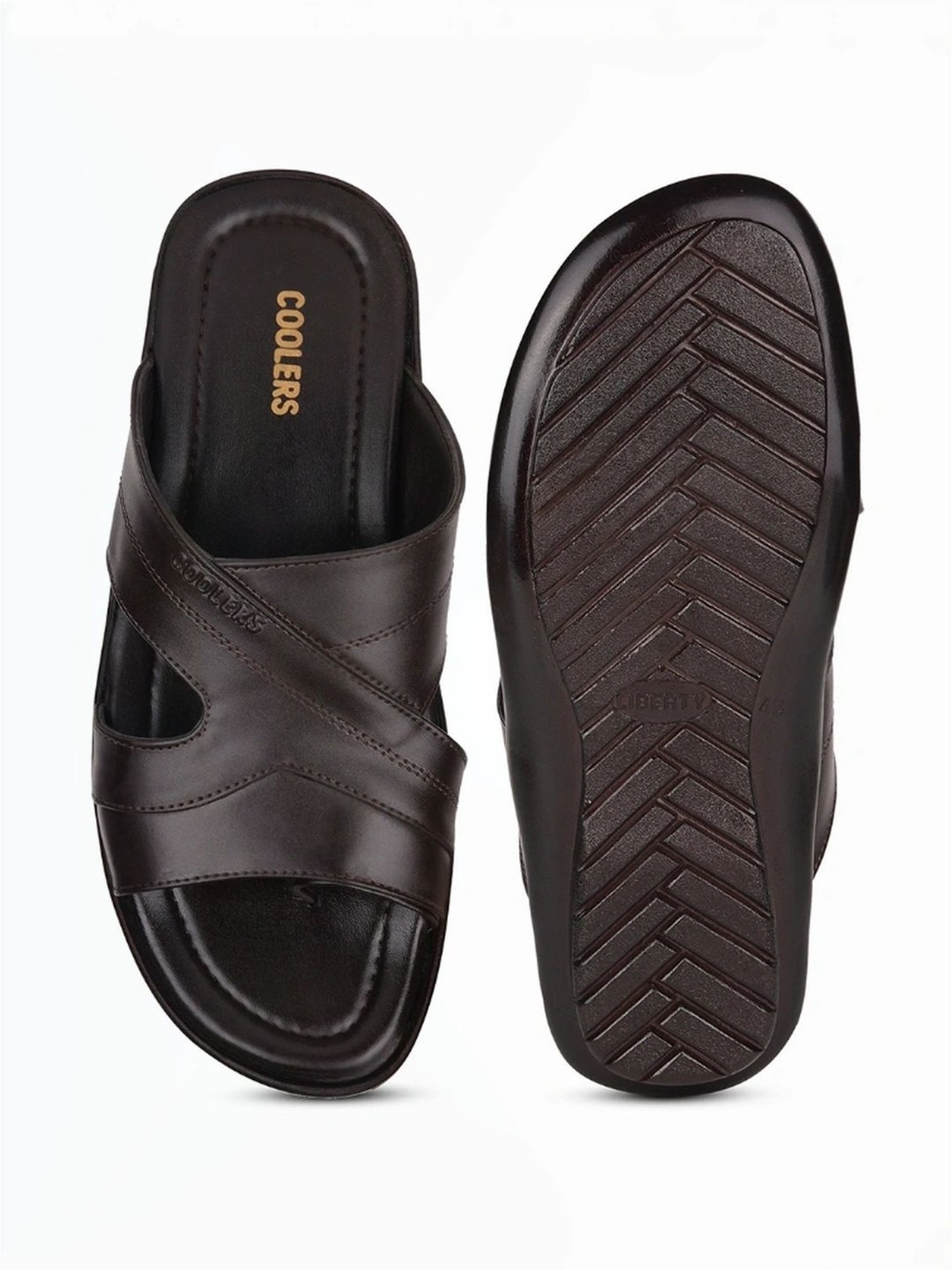 Coolers by Liberty Men's Brown Toe Ring Sandals