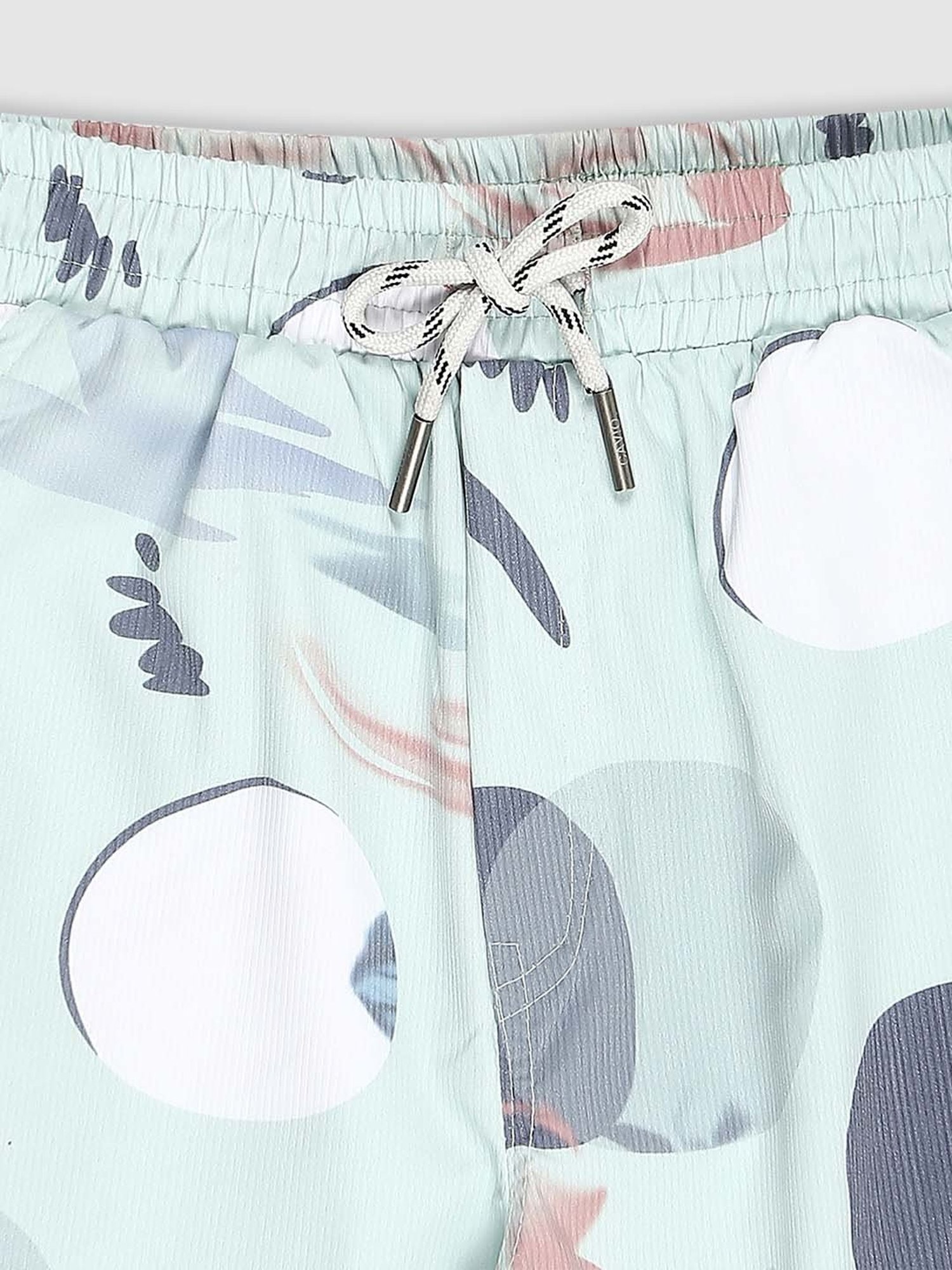 Cavio Kids Green & White Cotton Printed Shirt Set