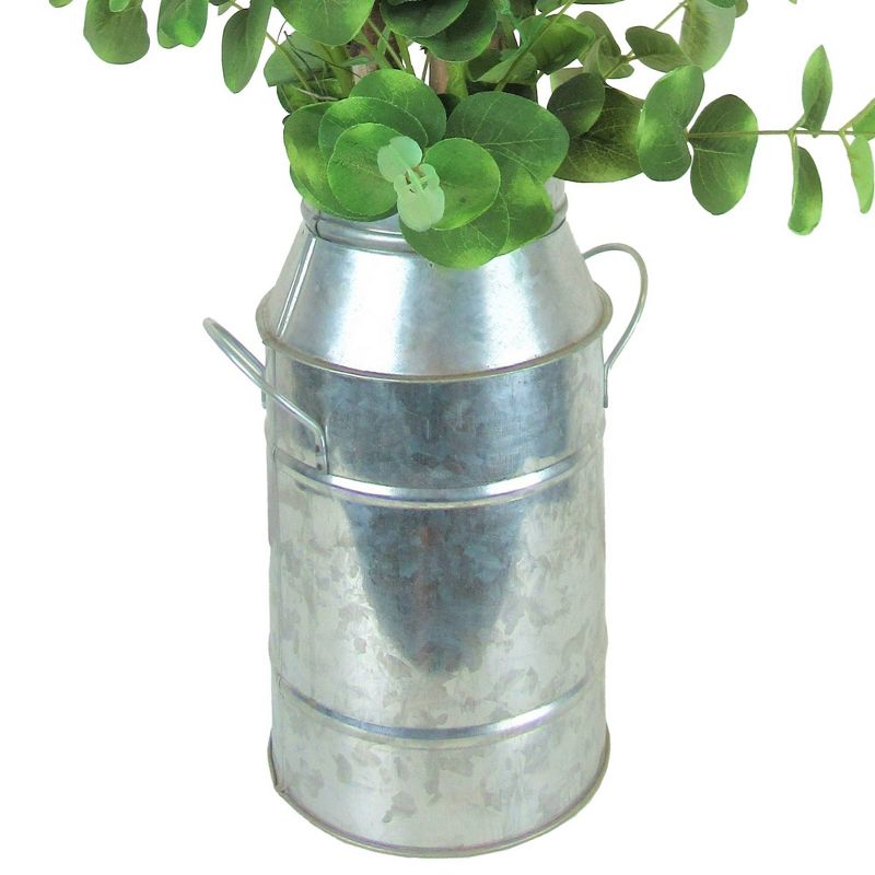 26" x 12" Artificial Eucalyptus and Birch in Milk Can - LCG Florals