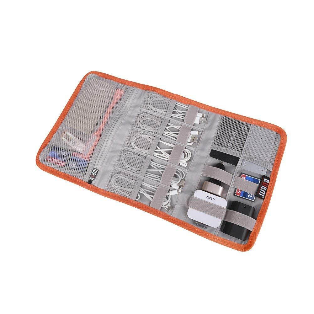 Travel Organizer, BUBM Cable Bag/USB Drive Shuttle Case/Electronics Accessory Organizer-Grey