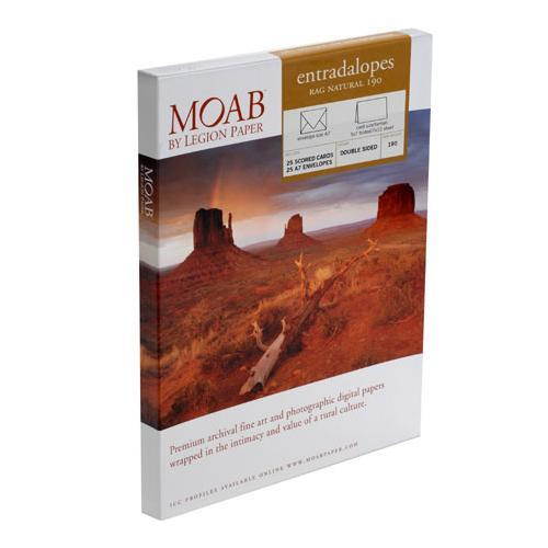Moab R08ERN19071025E Entrada Rag 190 Inkjet Paper, 5x7