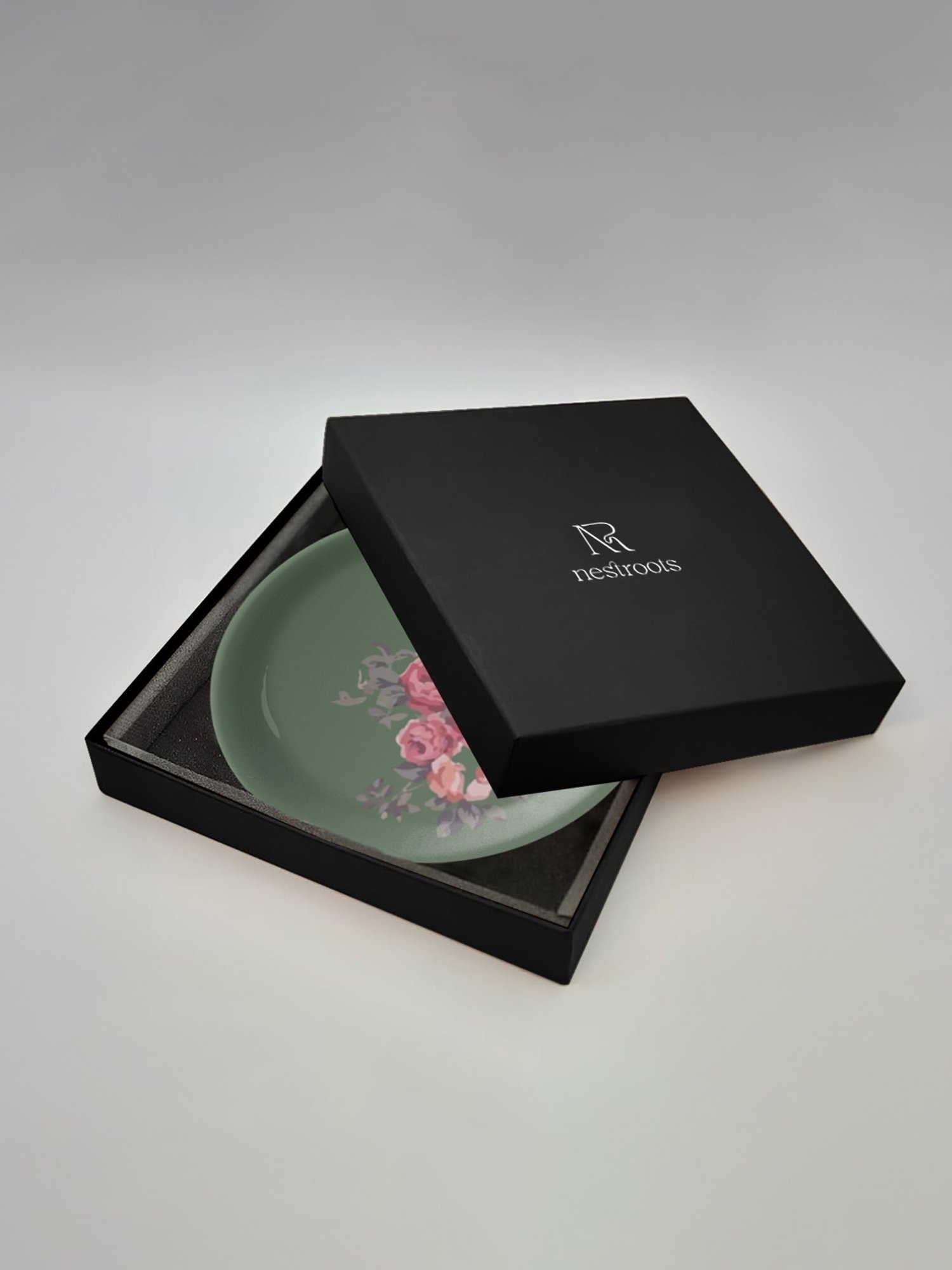 Nestroots English Flaura Printed Multicolor Porcelain Wall Plate