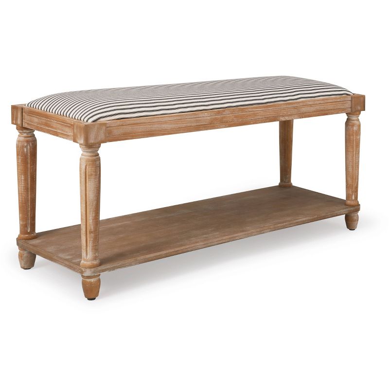 Graydon Upholstered Bench Distressed Natural - Finch
