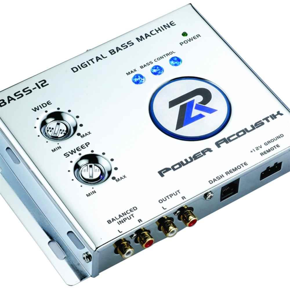 POWER ACOUSTIK BASS-12C BASS-12C Digital Bass Machine with Chrome Finish & Subsonic Filter