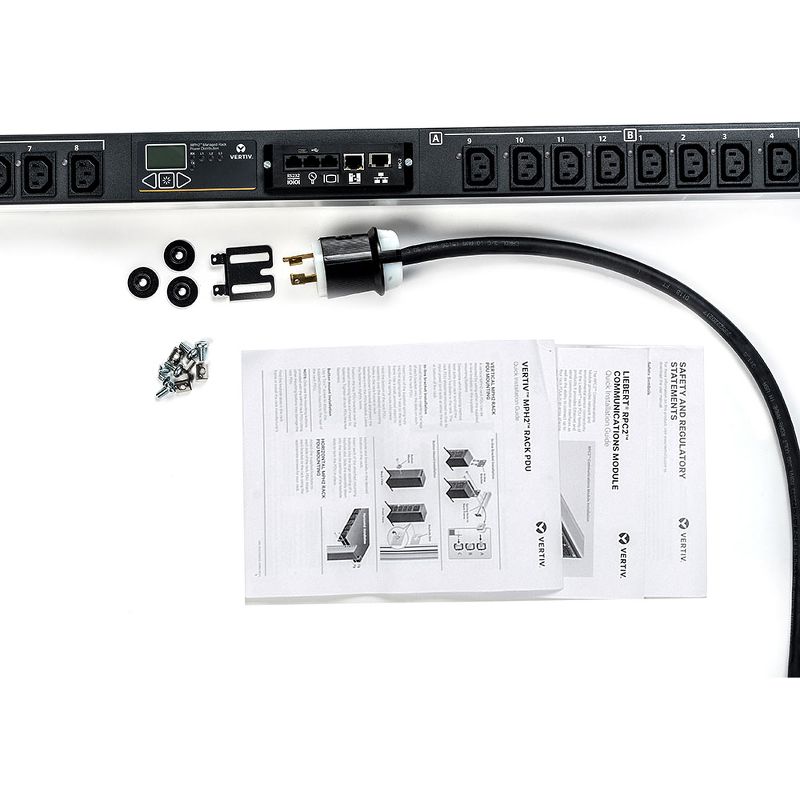 Liebert MPH2 Outlet Metered & Outlet Switched PDU - 30A, 200-240V, Single-Phase 24 Outlets (24 C13), 200-240V, L6-30, Vertical 0U