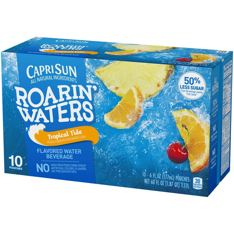 Capri Sun Roarin' Waters Tropical Fruit Juice Drinks - 10pk/6 fl oz Pouches