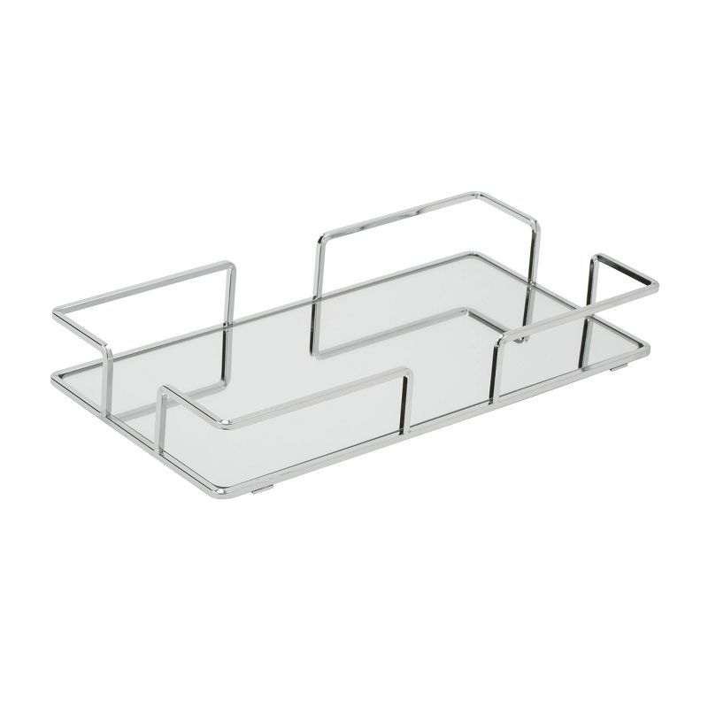 Bathroom Tray Silver - Home Details