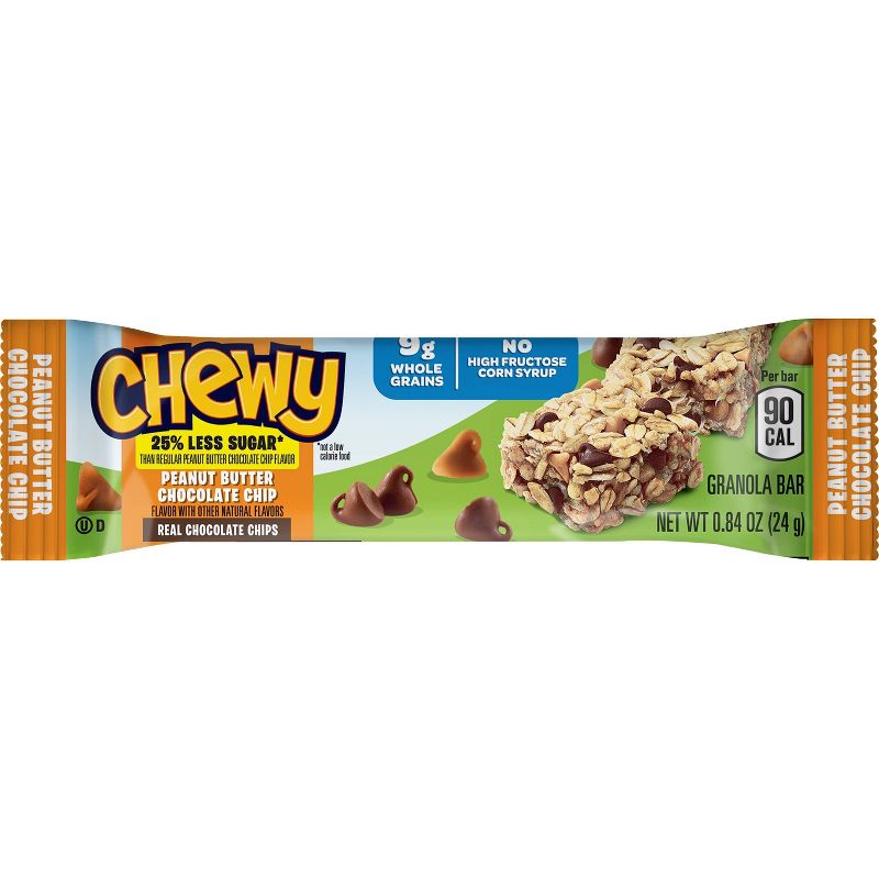 Quaker Chewy Low Sugar Peanut Butter Chocolate Chip Granola Bars - 8ct