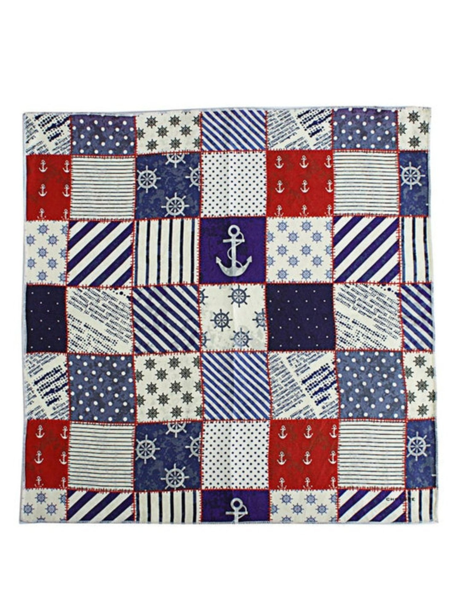 CHOKORE Blue Printed Pocket Square