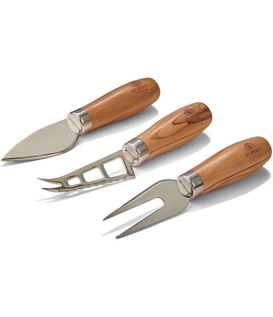 Berard Olive Wood Cheese Knife, Set of 3