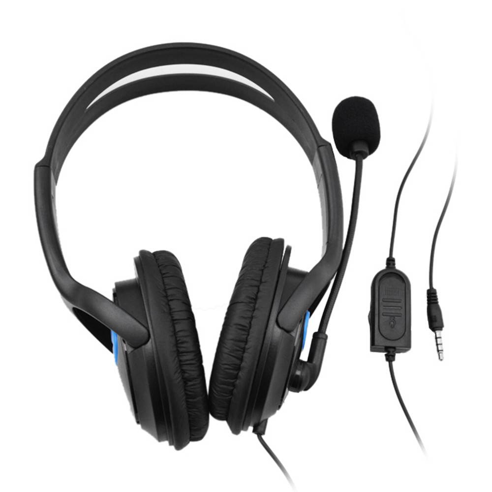 3.5mm Wired Gaming Headphones Over Ear Game Headset Stereo Bass Earphone with Microphone Volume Control for PC Laptop PS4 Smart Phone