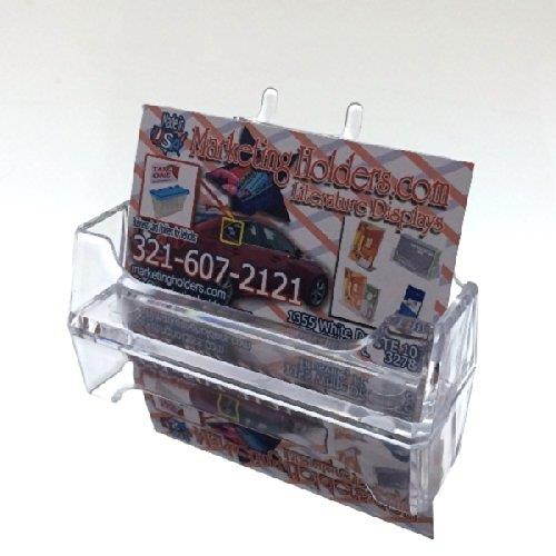 Marketing Holders Business Card Holder 6 Pack Clear Pegboard