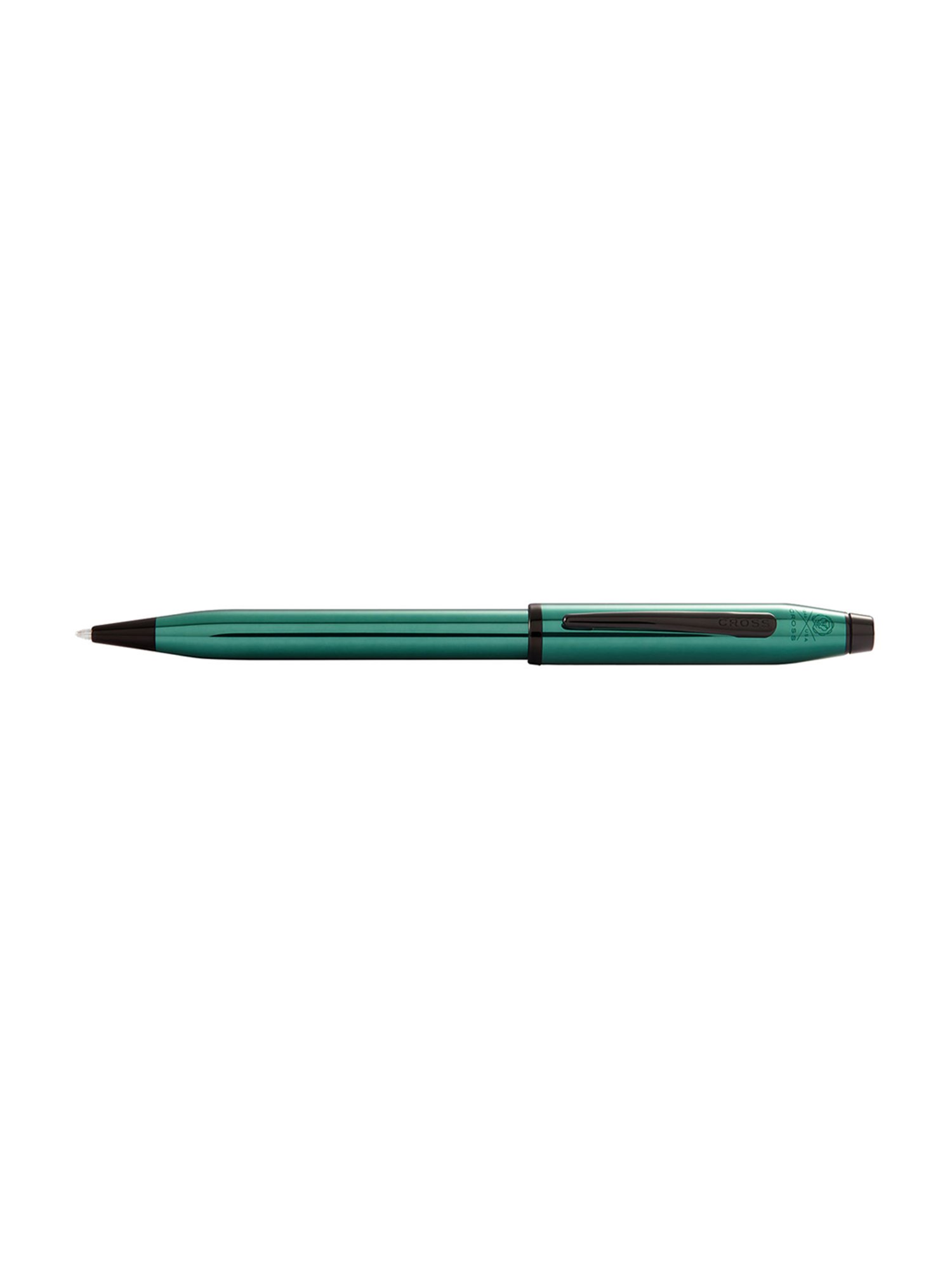 Cross Century II Transluscent Green Lacquer W Polished Black PVD Ballpoint Pen