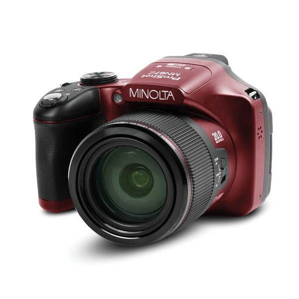 Minolta MN67Z 20MP Full HD Wi-Fi Bridge Camera with 67x Optical Zoom, Red
