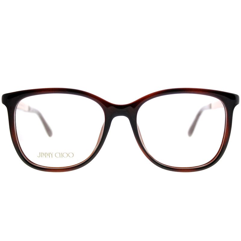 Jimmy Choo  9N4 Womens Square Eyeglasses Havana Brown 53mm
