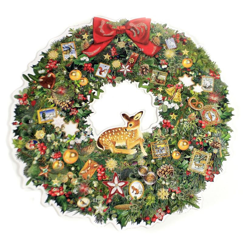 Christmas 11.5" Festive Wildlife Wreath Advent Calendar  -  Advent Calendar