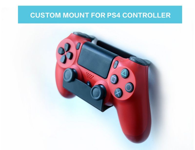 Monzlteck New Wall Mount For PS4 Controller(DualShock 4),Custom Design,NO Falling,Screw-Free Application