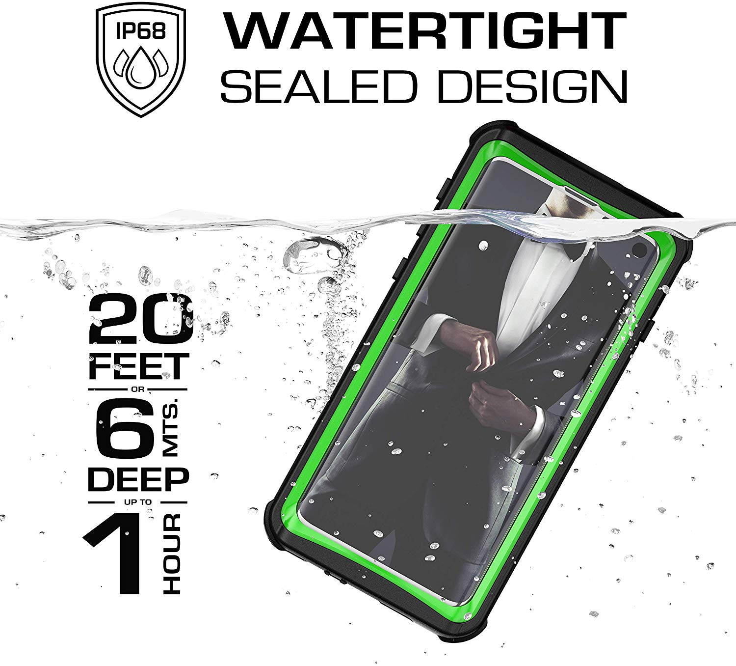 Ghostek Nautical Galaxy S10e Waterproof Case with Screen Protector Super Heavy Duty Protection Rugged Shockproof Full Body Underwater Watertight Seal Cover for 2019 Galaxy S10e (5.8 Inch) - (Black)
